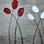 cheap Oil Paintings-Oil Painting Hand Painted - Floral / Botanical Modern Stretched Canvas