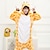 billige Kigurumi-pyjamas-Voksne Kigurumi-pyjamas Giraf Dyremønster Patchwork Onesie-pyjamas Pyjamas Sjovt kostume Koralfleece Cosplay Til Damer og Herrer Jul Nattøj Med Dyr Tegneserie