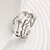 baratos Anéis-Mulheres Anéis de Casal Cristal Dourado Prata Zircão Formato Coroa Estilo simples Fashion Casamento Festa Jóias Coroa / Diário