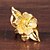 cheap Rings-Ms 18 K Gold Flower Ring