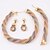 cheap Jewelry Sets-Gold-plated Fashion romantic heart line(Including Necklace, Earring, Bracelet) Jewelry Sets