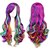 cheap Synthetic Trendy Wigs-Synthetic Wig Curly Body Wave Body Wave Asymmetrical Wig Long Rainbow Synthetic Hair Women&#039;s Natural Hairline Purple