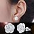 cheap Earrings-Women&#039;s Stud Earrings Flower Ladies Basic Simple Style Fashion Sterling Silver Earrings Jewelry Silver For Wedding Party Gift Daily Casual Masquerade