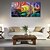 cheap Abstract Paintings-Oil Painting Hand Painted - Abstract Modern Stretched Canvas / Three Panels