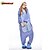 cheap Kigurumi Pajamas-Adults&#039; Kigurumi Pajamas Monster Blue Monster Animal Patchwork Onesie Pajamas Pajamas Funny Costume Polar Fleece Cosplay For Men and Women Halloween Animal Sleepwear Cartoon