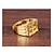 olcso Divatos gyűrű-Gyűrűk Esküvő / Parti / Napi / Hétköznapi / Sport Ékszerek Arannyal bevont Férfi Karikagyűrűk 1db,Állítható Aranyozott