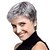 billige eldre parykk-grå parykker for kvinner syntetisk parykk rett rett parykk kort grå syntetisk hår grå
