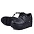 baratos Sapatos Oxford de mulher-Feminino Courino Primavera Verão Outono Casual Cadarço Anabela Creepers Preto 5 a 7 cm