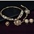 cheap Jewelry Sets-Adjustable Ring Statement Party Link / Chain Cubic Zirconia Earrings Jewelry Gold For / Necklace