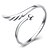baratos Anéis-Anel de banda Prata Prata de Lei Asas de anjo senhoras Moda Pedras dos signos Tamanho Único / Mulheres
