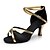 cheap Latin Shoes-Women&#039;s Latin Shoes Sandal Customized Heel Satin Buckle Black / Red / Brown / Indoor / Leather / Salsa Shoes