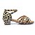 זול נעליים לטיניות-Women&#039;s Dance Shoes Latin Shoes Heel Buckle Customized Heel Customizable Leopard / Nude / Black / Indoor / Silk / EU39