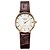 baratos Relógios Senhora-Mulheres Relógio de Moda Quartz Impermeável Couro Banda Preta / Branco / Vermelho / Marrom / Rosa marca-