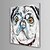 olcso Állatos festmények-Hang festett olajfestmény Kézzel festett - Pop-művészet Kortárs Tartalmazza belső keret / Nyújtott vászon