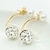 cheap Earrings-Women&#039;s Cubic Zirconia Jacket Earrings Classic Office / career Pearl Imitation Pearl Zircon Earrings Jewelry Silver / Golden For Daily Casual