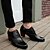 olcso Férfi fűzős bőrcipők-Férfi Formális cipők Újdonság cipők Kényelmes cipők Tavasz / Ősz Hétköznapi Félcipők Műbőr Fekete / Fűző