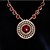 cheap Necklaces-Women&#039;s Onyx Pendant Necklace European Alloy Fuchsia Gold Necklace Jewelry For