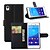 cheap Cell Phone Cases &amp; Screen Protectors-Case For Sony Xperia Z3 Compact / Sony Xperia M4 Aqua / Sony Sony Xperia Z3 Compact / Sony Xperia M4 Aqua / Sony Wallet / Card Holder / with Stand Full Body Cases Solid Colored Hard PU Leather