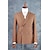 cheap The Wedding Store-Brown Men&#039;s Suits Checkered / Gingham Tailored Fit Double Breasted Four-buttons 2022