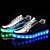 cheap Women&#039;s Sneakers-Unisex Shoes PU Spring Fall Light Up Shoes Comfort Sneakers Walking Shoes Flat Heel Round Toe LED Lace-up for Athletic Outdoor White Black
