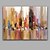 preiswerte Abstrakte Gemälde-Hang-Ölgemälde Handgemalte - Abstrakt Europäischer Stil Mit der Fassung / Gestreckte Leinwand