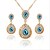 cheap Jewelry Sets-Jewelry Set Pendant Necklace Pear Cut Solitaire Drop Party Fashion Cubic Zirconia Rose Gold Plated Earrings Jewelry Red / Green / Blue For Party Special Occasion Anniversary Birthday Engagement Gift