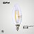 cheap Light Bulbs-1 pcs GMY E12 2W  LED Filament Light  COB ≥200 LM Warm White CB10 Clear  Decorative Candle Bulbs AC 110-130V 2700K