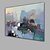 olcso Népszerű művészek olajfestményei-Hang festett olajfestmény Kézzel festett - Absztrakt Modern Vászon
