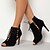 cheap Women&#039;s Heels-Women&#039;s Shoes Fleece Stiletto Heel Peep Toe  Heels Party &amp; Evening / Dress Black / Almond