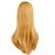 abordables Perruques de déguisement-Femme Perruques synthétiques Sans bonnet Long Raide Blonde Perruque Halloween Perruque de carnaval Perruques de Costume