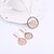 cheap Jewelry Sets-Jewelry Set Pendant Necklace Party Fashion Cubic Zirconia Rose Gold Plated Earrings Jewelry Gold For Party Special Occasion Anniversary Birthday Gift