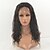 economico Parrucche lace di capelli veri-22inch di Remy dei capelli anteriore del merletto parrucca crespa fuori dal nero (# 1b) lunga parrucca