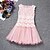 cheap Casual Dresses-Kids Toddler Little Girls&#039; Dress Patchwork Purple Yellow Red Sleeveless Lace Dresses Summer