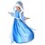 cheap Movie &amp; TV Theme Costumes-Princess Fairytale Elsa Cosplay Costume Flower Girl Dress Girls&#039; Movie Cosplay A-Line Slip Fur Trim Vacation Dress Blue Coat Dress Gloves Halloween New Year Chiffon
