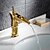 cheap Bathroom Sink Faucets-Antique Centerset Ceramic Valve One Hole Single Handle One Hole Ti-PVD, Bathroom Sink Faucet
