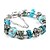 cheap Bracelets-Women&#039;s Charm Bracelet Bead Bracelet Ball Ladies Friendship Fashion Beaded Crystal Bracelet Jewelry Red / Blue / Pink For Party Wedding Casual Daily / Silver Plated
