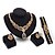 cheap Jewelry Sets-Jewelry Set Statement Party Work Casual Vintage Link / Chain Cubic Zirconia 18K Gold Earrings Jewelry Gold For Party Special Occasion Anniversary Birthday Gift 1 set / Necklace