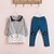 cheap Sets-Girls&#039; 3D Clothing Set Long Sleeve Spring Fall Dot Rayon Toddler Daily