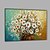 abordables Peintures fleurs/botaniques-Peinture à l&#039;huile Hang-peint Peint à la main - Nature morte Pastoral Avec Cadre / Toile tendue