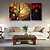 cheap Abstract Paintings-Oil Painting Hand Painted - Landscape Modern Stretched Canvas / Three Panels