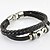 cheap Men&#039;s Jewelry-Men&#039;s Casual Vintage Bangle Braided / Cord Stacked Alloy Bracelet Jewelry Black For