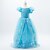 baratos Roupas de fantasias de Filmes e Temas de TV-Princesa Cinderella Conto de Fadas Saia Fantasias de Cosplay Para Meninas Cosplay de Filmes Princesa Azul Vestido Dia Das Bruxas Carnaval Dia da Criança Organza Chiffon Acetinado