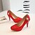 cheap Women&#039;s Heels-Women&#039;s Shoes Stiletto Heel Heels/Round Toe Heels Wedding Shoes/Party &amp; Evening/Dress Red/Silver/Gold