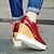 baratos Sapatos Oxford de mulher-FemininoConforto-Anabela-Branco Preto Cinzento Vermelho-Courino-Casual
