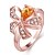 cheap Rings-Fashion Lovely Women&#039;s Butterfly Colorized Zircon Gold-Plated Brass Statement Rings(Golden,Rose Gold,)(1Pcs)