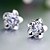 cheap Earrings-Women&#039;s Silver Purple Crystal Stud Earrings Drop Earrings Silver Earrings Jewelry Purple / Silver For 1pc