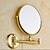 voordelige Badkamer hardware-badkamer make-up spiegel neoklassieke messing wandmontage golden shower accessoire 1 st