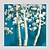 olcso Virág-/növénymintás festmények-Kézzel festett Virágos / BotanikusModern / Európai stílus Egy elem Vászon Hang festett olajfestmény For lakberendezési