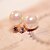 economico Orecchini-Orecchini a bottone Perla Perle finte imitazione diamante Lega Di tendenza Oro Argento Gioielli 2 pezzi