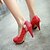 cheap Women&#039;s Heels-Women&#039;s Shoes Stiletto Heel Heels/Round Toe Heels Wedding Shoes/Party &amp; Evening/Dress Red/Silver/Gold